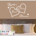 Personalised Love Hearts Wall Sticker - Romantic Bedroom Modern Vinyl Wall Art    191626888325